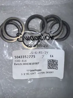 SWAGELOK SS-6-RS-2V STAINLESS RS FITTING GASKET FLUOROCARBON FKM INNER, BAG OF 7
