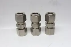 LOT OF 3 SWAGELOK SS-600-6 UNION COUPLING 3/8 X 3/8 FEMALE STAINLESS STEEL
