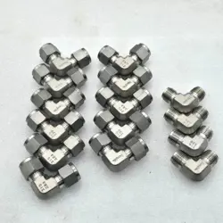 15 PCS SWAGELOK TUBE FITTINGS AND ADAPTERS MALE CONNECTORS 90° ELBOWS