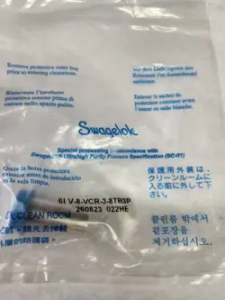 (4) SWAGELOK 6LV-8-VCR-3-8TB3P  SHORT TUBE  BUTT WELD GLAND 