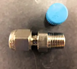 SWAGELOK SS-200-1-2, 1/8T X 1/8 NPT MALE CONNECTORS ( LOT OF 3 )