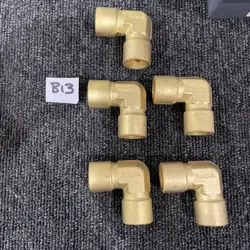 (5) SWAGELOK BRASS ELBOW CONNECTOR FITTING, 3/8