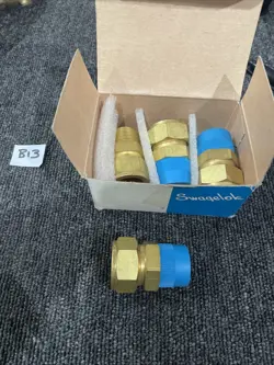 (4) SWAGELOK B-1410-1-12 BRASS SWAGELOK TUBE FITTING