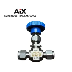 SWAGELOK SS-1KS4-BL NEEDLE VALVE 1/4 TUBE OD 316 SS 5000 PSI  NEW