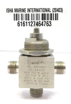SWAGELOK SS-44XS6 3-WAY BALL VALVE 1500 PSIG