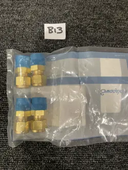 (4) SWAGELOK B-600-1-6 BRASS 3/8