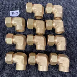 (11) SWAGELOK B-1210-8-8 3/4 TUBE X 1/2 FNPT BRASS FEMALE ELBOW FITTING