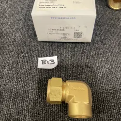 (5) SWAGELOK B-1210-8-8 3/4 TUBE X 1/2 FNPT BRASS FEMALE ELBOW FITTING