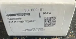 BOX OF 10 SS-600-61 SWAGELOK BULKHEAD UNIONS. ( 6 PACK)