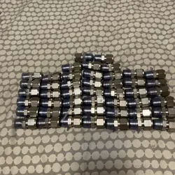HY LOK SWAGELOK STYLE FITTING 1/2  3/4 COMPRESSION 316 STAINLESS STEEL LOT OF 47