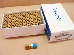 (50 LOT) 4MM TUBE X 1/8 MNPT BRASS MALE PIPE FITTING SWAGELOK B-4M0-1-2