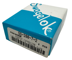 2 PACK OF GENUINE SWAGELOK SS-200-7-2 STAINLESS STEEL TUBE FITTING 1/8 OD X 1/8