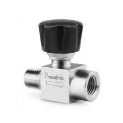 SWAGELOK SS-20KM4-F4 STAINLESS STEEL INTEGRAL BONNET NEEDLE VALVE FNSP