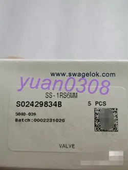 1PC NEW SWAGELOK SS-1RS6MM MANUAL NEEDLE VALVE DHL FAST DELIVERY *Z