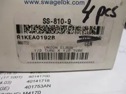 SWAGELOK SS-810-9 UNION ELBOW, 1/2