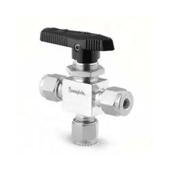 SWAGELOK SS-45XS12MM STEEL 1-PIECE 40 SERIES 3-WAY BALL VALVE FNSP
