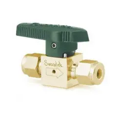 SWAGELOK B-4P4T BRASS QUARTER-TURN INSTRUMENT PLUG VALVE FNSP