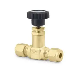 SWAGELOK B-4JN BRASS SCREWED-BONNET NEEDLE VALVE FNSP