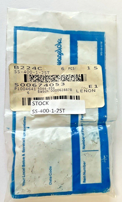 SWAGLOK SS-400-1-2ST TUBE FITTING ***PACK OF 6***