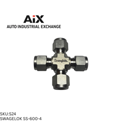 SWAGELOK SS-600-4 TUBE FITTING UNION CROSS 3/8