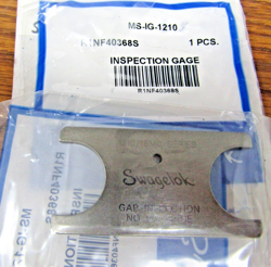 ??NEW SWAGELOK MS-IG-1210 GAP INSPECTION GAGE NO GO GAGE 1210/18M0 SER R1NF40368
