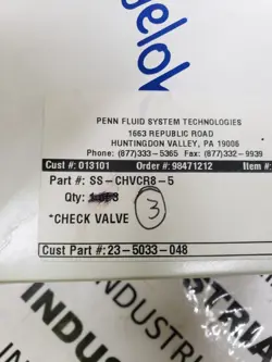 SWAGELOK SS-CHVCR8-5 CHECK VALVE BOX OF 3