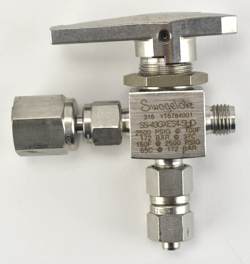 NEW SWAGELOK SS-43GXES4-SHD STAINLESS STEEL BALL VALVE - 2500 PSI / 172 BAR