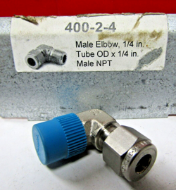 ??NEW SWAGELOK SS-400-2-4 STAINLESS STEEL MALE ELBOW 1/4 TUBE OD X 1/4 MALE