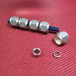 (5X) SSP 1/4 TUBE OD NUT FRONT/BACK FERRULE SET 316 STAINLESS STEEL SS-400-NFSET