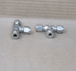 NEW LOT OF 2 SWAGELOK/PARKER 1/4'' TUBE OD STAINLESS STEEL TUBE FITTING BRANCH