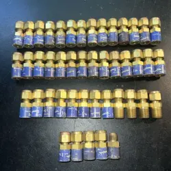 LOT OF 45 SWAGELOK STRAIGHT BRASS CONNECTOR FITTINGS 1 1/4