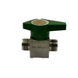 USED SWAGELOK 1/2 STAINLESS STEEL QUARTER INSTRUMENT PLUG VALVE SS-8P6T