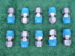 (10) SWAGELOK SS-600-1-6 STAINLESS STEEL FITTING 3/8