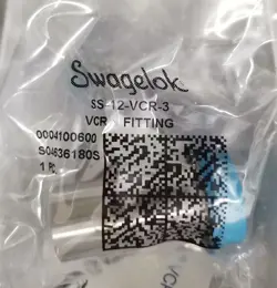 1PC SWAGELOK SS-12-VCR-3 CARD PIPE JOINT