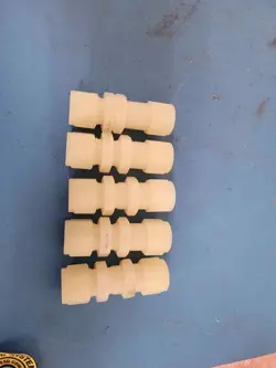 FIVE 1/2-INCH NYLON SWAGELOK BULKHEAD UNIONS