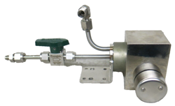 GRANVILLE-PHILLIPS 203 VARIABLE LEAK VALVE W/ SWAGELOK SS-4P4T