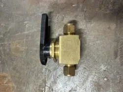 SWAGELOK B-45S8 BRASS 1-PIECE 40 SERIES BALL VALVE, 12 CV, 1/2