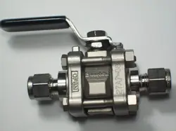 SWAGELOK STAINLESS STEEL 3-PIECE 60 SERIES BALL VALVE, 1/4