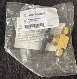 0100-2144 AGILENT 1/8 SWAGELOK BRASS BALL VALVE - NEW