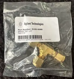 0100-0088 AGILENT 1/4 SWAGELOK BRASS TEE  - NEW