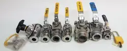 FLOW-TEK TOP FLO BALL SWAGELOK VALVE FLANGED 1000WOG 316-CF8M 1'' LOT OF 8 (6801