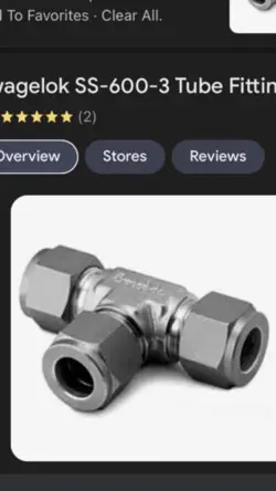 SWAGELOK SS-600-3 TUBE FITTING, UNION TEE, 3/8 IN. TUBE OD