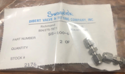 SWAGELOK SS-100-6 TUBE UNION FOR 1/16 IN OD TUBE - NEW