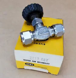 HOKE CRANE GYROLOK TUBE FITTING GLOBE NEEDLE VALVE 3/8