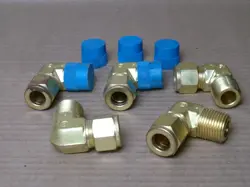 NEW LOT OF 5 SWAGELOK/PARKER BRASS 90 DEGREE ELBOW 3/4