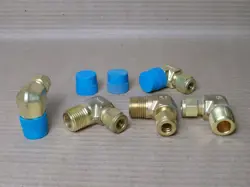 NEW LOT OF 5 PARKER/SWAGELOK 8MSEL6N-B BRASS 90 DEGREE ELBOW 1/2