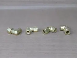 NEW LOT OF 4 PARKER/SWAGELOK BRASS 90 DEGREE ELBOW 3/8