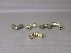 NEW LOT OF 5 PARKER/SWAGELOK BRASS 90 DEGREE ELBOW 1/4