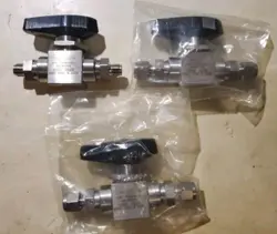 SWAGELOK SS-83PS4 316 STAINLESS STEEL HIGH PRESSURE BALL VALVE PEEK SEATS 1/4