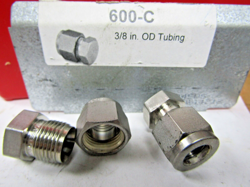 ??2) NEW SWAGELOK SS-600-C STAINLESS STEEL CAP FOR 3/8
